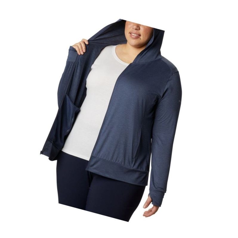 Columbia Place To Place II Full Zip Plus Size Mont Kadın Lacivert | 83705-SQON