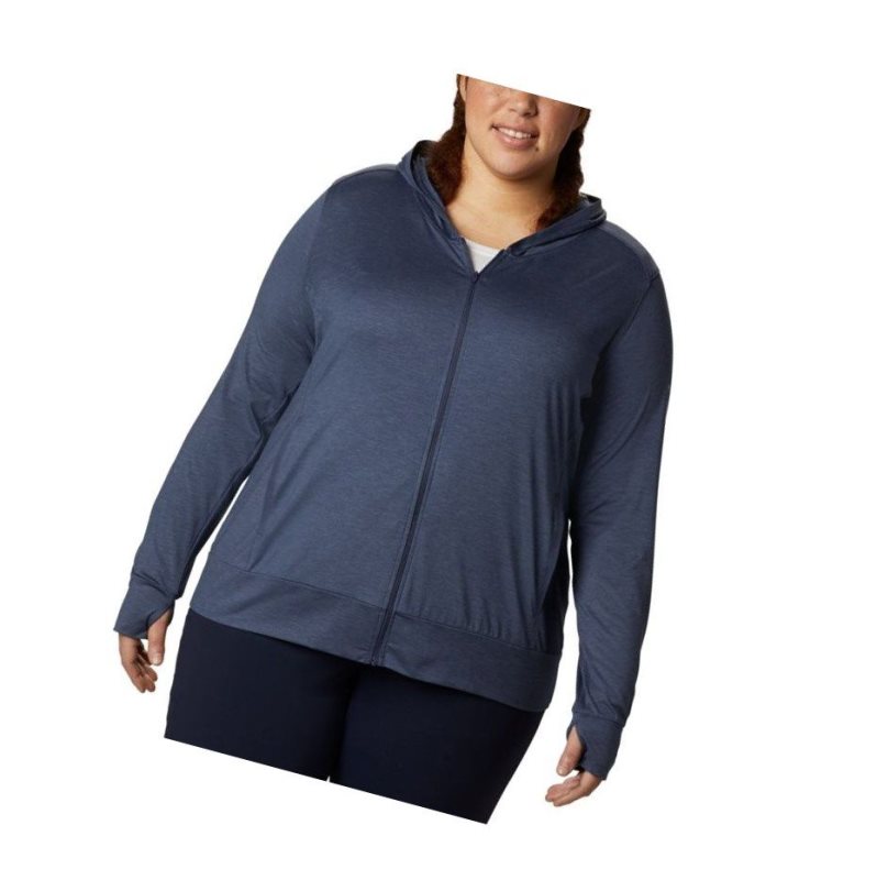Columbia Place To Place II Full Zip Plus Size Mont Kadın Lacivert | 83705-SQON