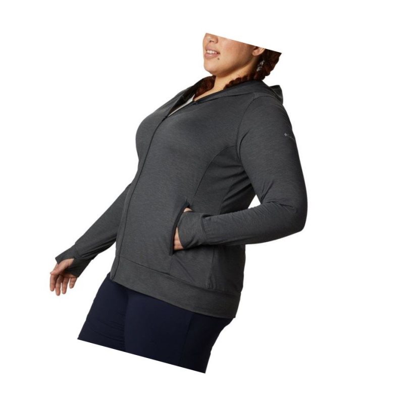Columbia Place To Place II Full Zip Plus Size Mont Kadın Siyah | 07456-BFCL