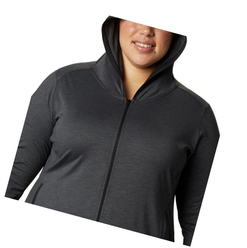 Columbia Place To Place II Full Zip Plus Size Mont Kadın Siyah | 07456-BFCL