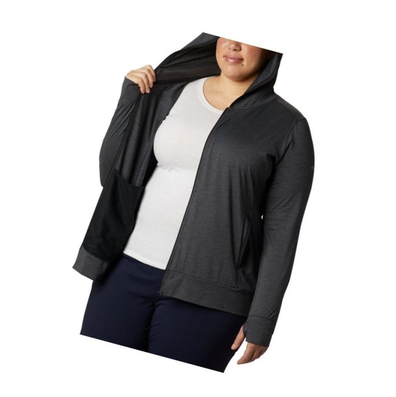 Columbia Place To Place II Full Zip Plus Size Mont Kadın Siyah | 07456-BFCL