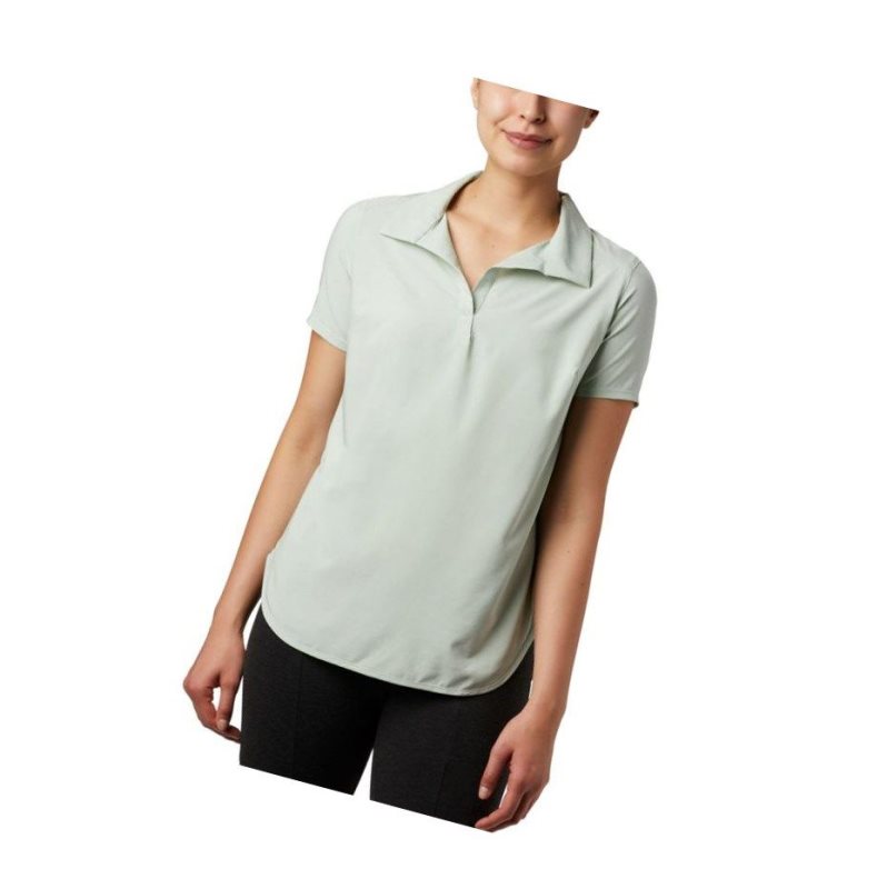 Columbia Place To Place Short Sleeve Sun Polo Gömlek Kadın Yeşil | 42976-VTKN