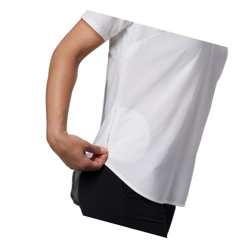 Columbia Place To Place Short Sleeve Sun Polo Gömlek Kadın Beyaz | 26397-CTYP