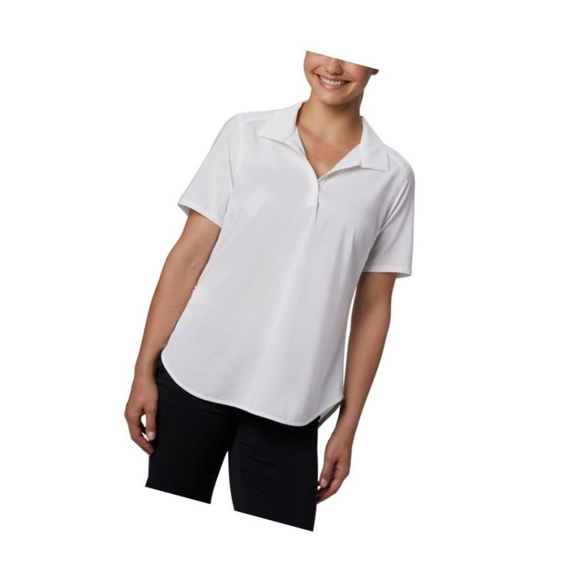 Columbia Place To Place Short Sleeve Sun Polo Gömlek Kadın Beyaz | 26397-CTYP
