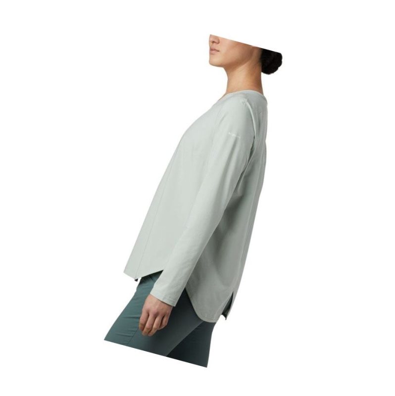 Columbia Place To Place Sun Sweatshirt Kadın Yeşil | 80356-UJPA