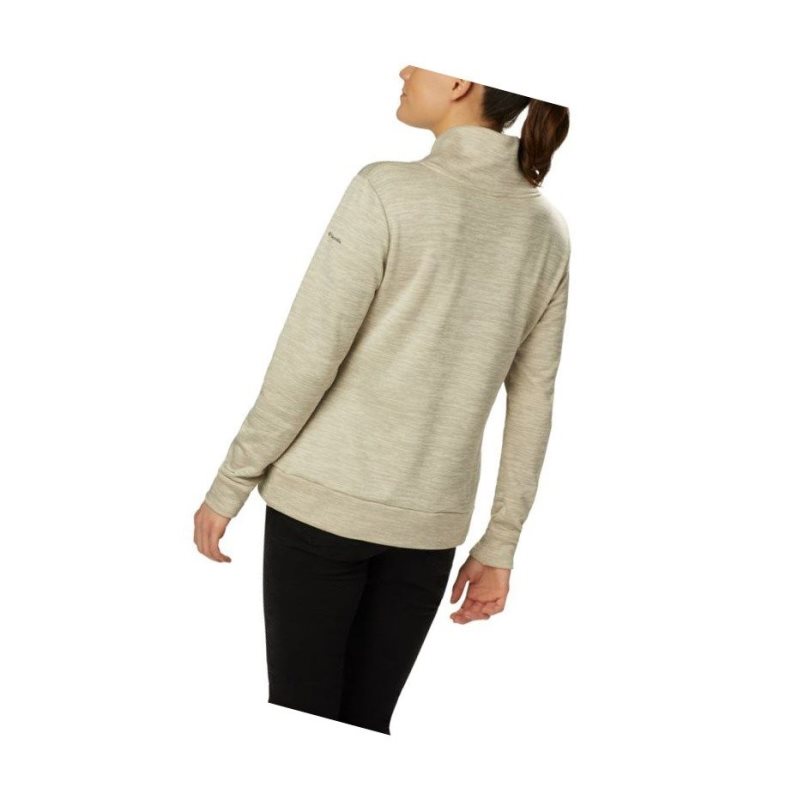 Columbia Place to Place Fleece Sweatshirt Kadın Krema | 41763-XGEB
