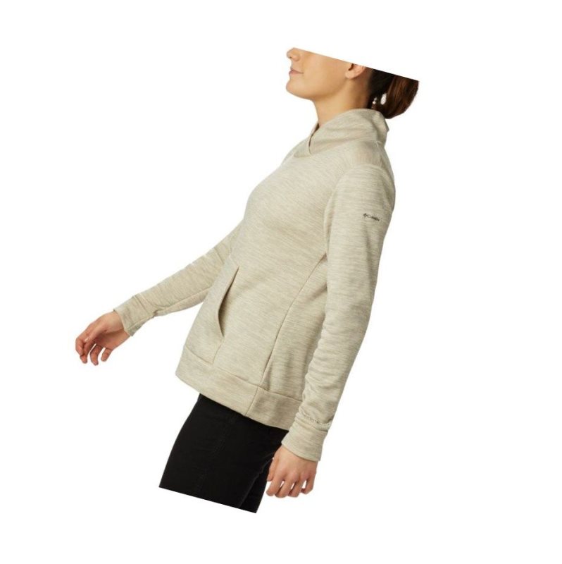 Columbia Place to Place Fleece Sweatshirt Kadın Krema | 41763-XGEB