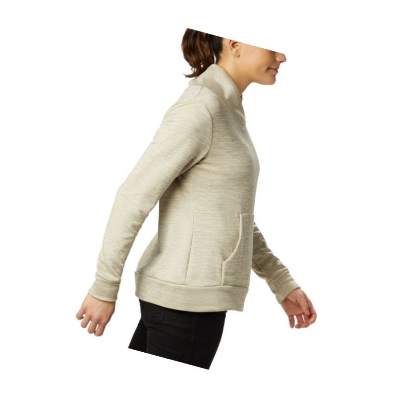 Columbia Place to Place Fleece Sweatshirt Kadın Krema | 41763-XGEB