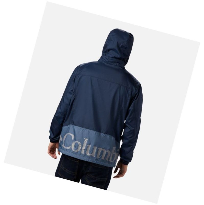 Columbia Point Park Windbreaker Mont Erkek Mavi Lacivert | 79185-FGNX