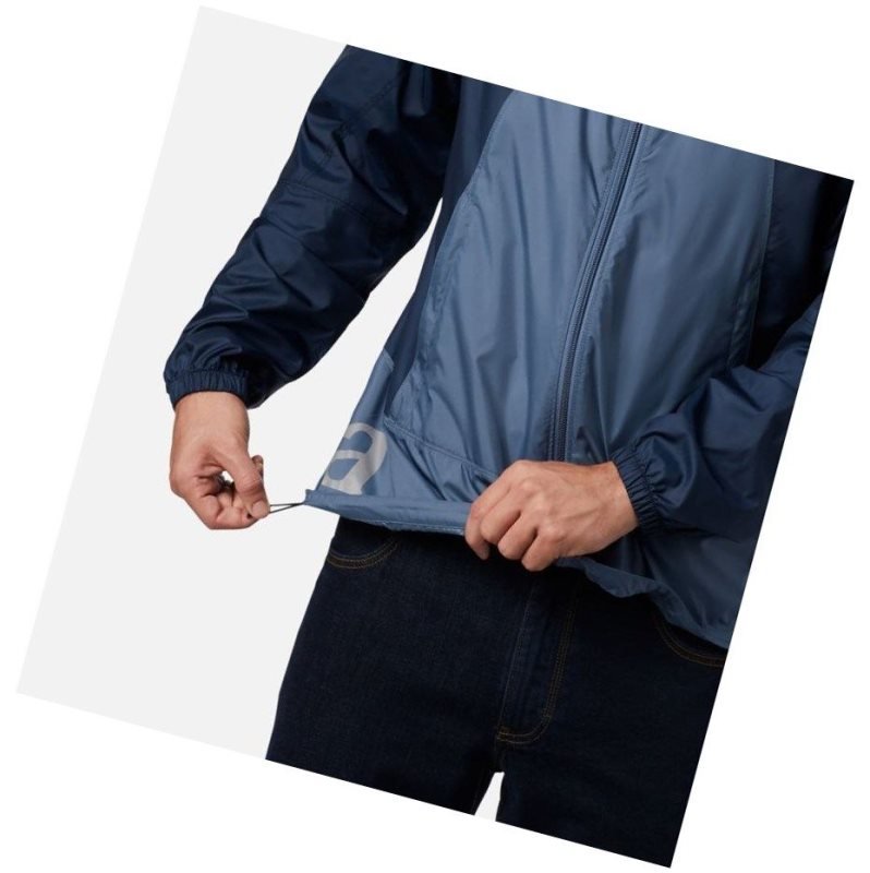 Columbia Point Park Windbreaker Mont Erkek Mavi Lacivert | 79185-FGNX