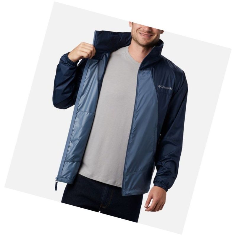 Columbia Point Park Windbreaker Mont Erkek Mavi Lacivert | 79185-FGNX