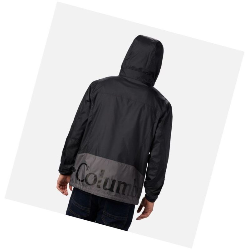 Columbia Point Park Windbreaker Mont Erkek Gri Siyah | 69428-BPSC