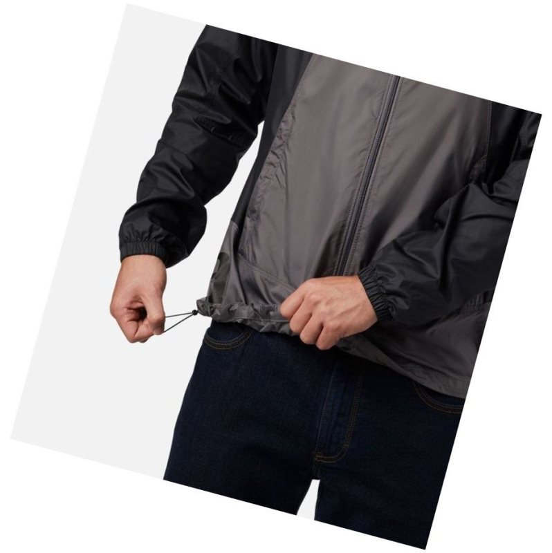 Columbia Point Park Windbreaker Mont Erkek Gri Siyah | 69428-BPSC