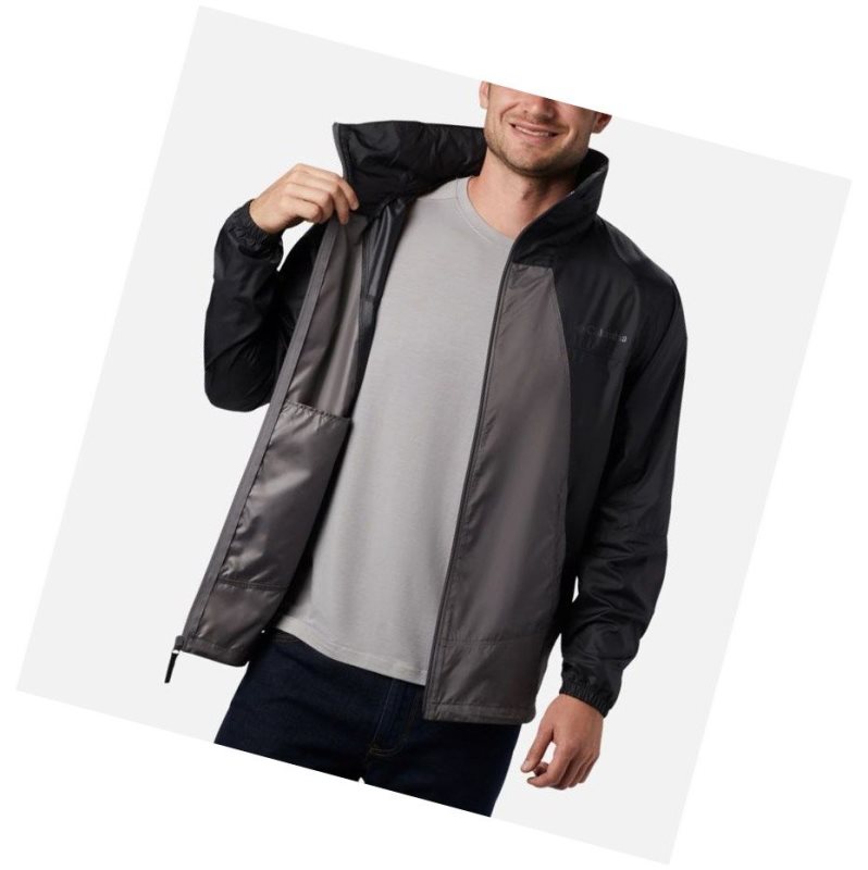 Columbia Point Park Windbreaker Mont Erkek Gri Siyah | 69428-BPSC
