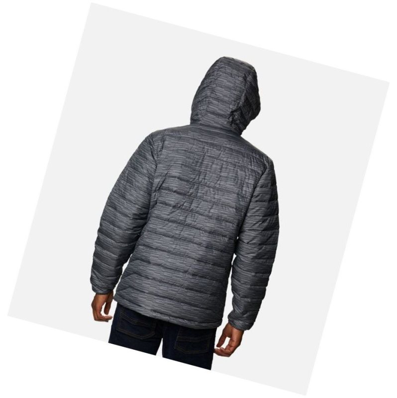 Columbia Powder Lite Hooded Insulated Mont Erkek Gri | 14506-FHOX
