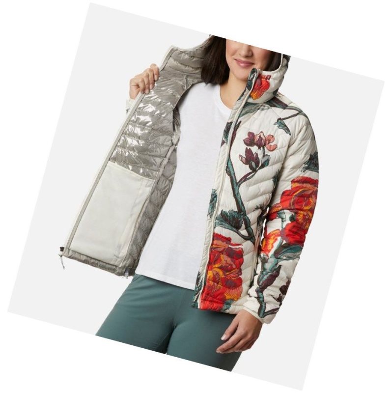 Columbia Powder Lite Hooded Mont Kadın Kahverengi | 63210-WMTX