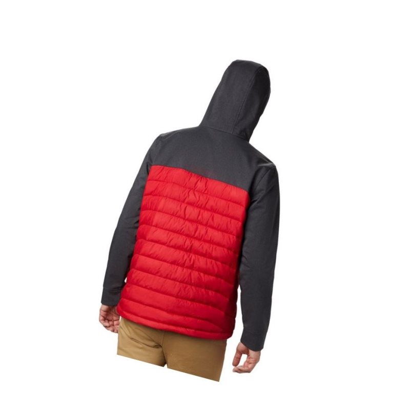 Columbia Powder Lite Hybrid Mont Erkek Mavi Kırmızı Siyah | 78219-NFSE