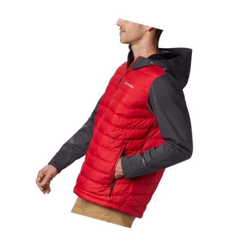 Columbia Powder Lite Hybrid Mont Erkek Mavi Kırmızı Siyah | 78219-NFSE