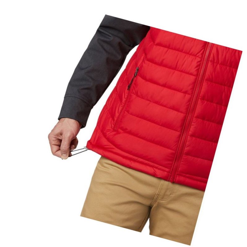 Columbia Powder Lite Hybrid Mont Erkek Mavi Kırmızı Siyah | 78219-NFSE