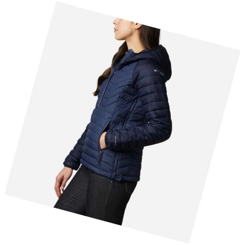 Columbia Powder Lite Insulated Anorak Mont Kadın Lacivert | 93742-LWTI