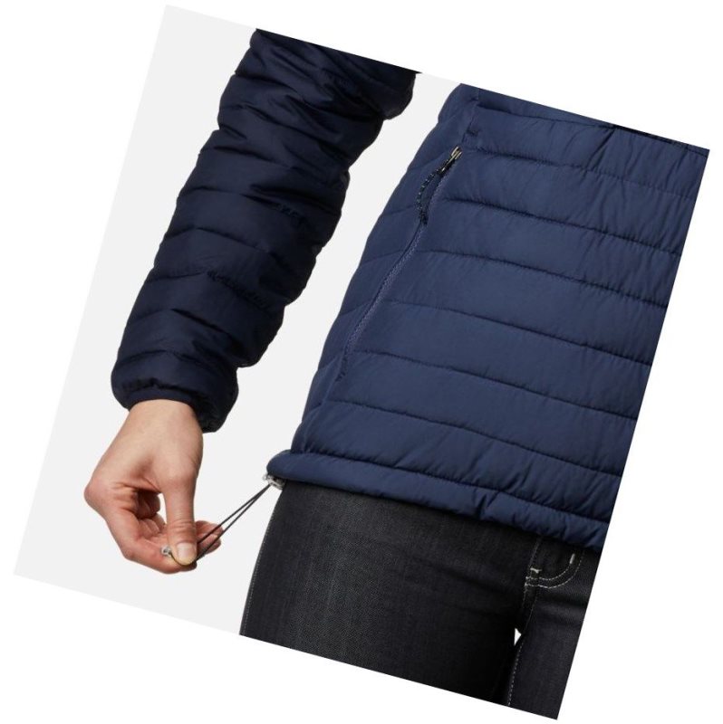 Columbia Powder Lite Insulated Anorak Mont Kadın Lacivert | 93742-LWTI