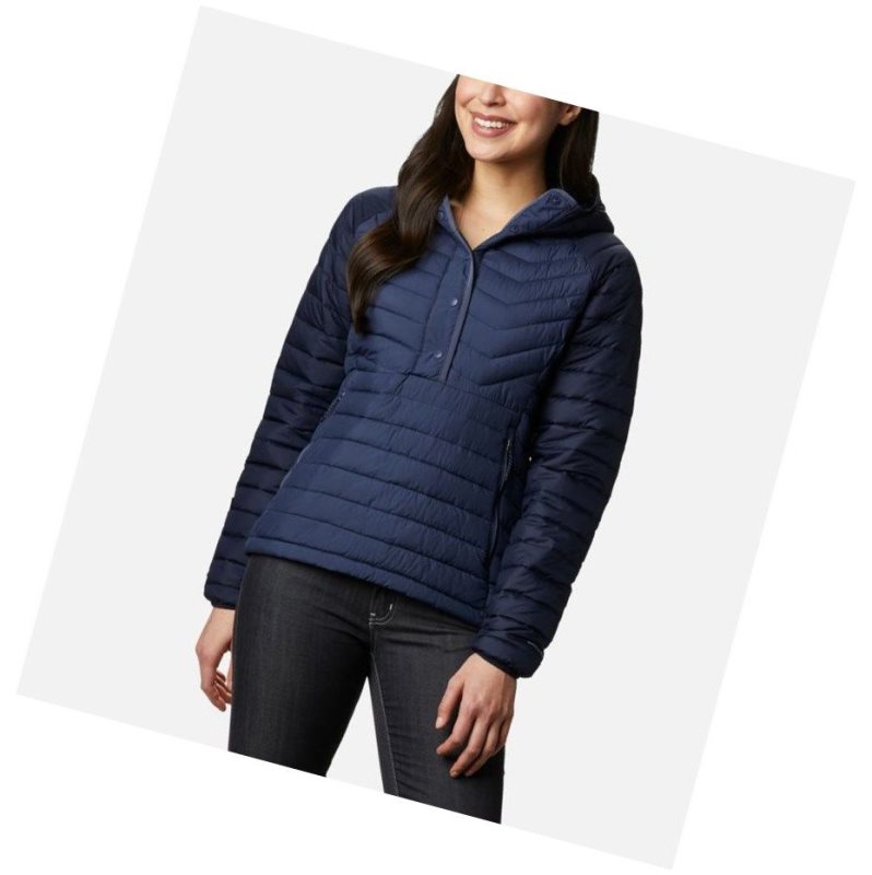 Columbia Powder Lite Insulated Anorak Mont Kadın Lacivert | 93742-LWTI