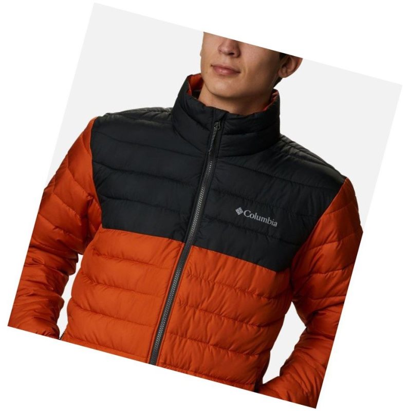 Columbia Powder Lite Insulated Mont Erkek Koyu Gri | 79425-CYJW