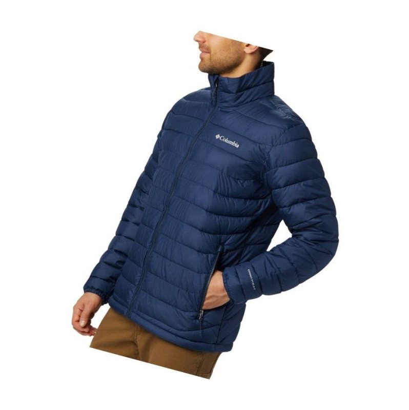 Columbia Powder Lite Insulated Mont Erkek Lacivert | 78321-RPJZ