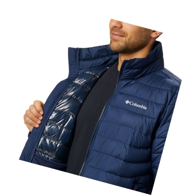 Columbia Powder Lite Insulated Mont Erkek Lacivert | 78321-RPJZ