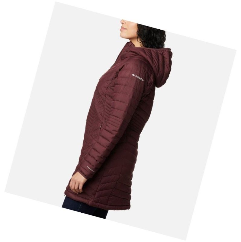 Columbia Powder Lite Mid Mont Kadın Bordo | 20395-FTUP