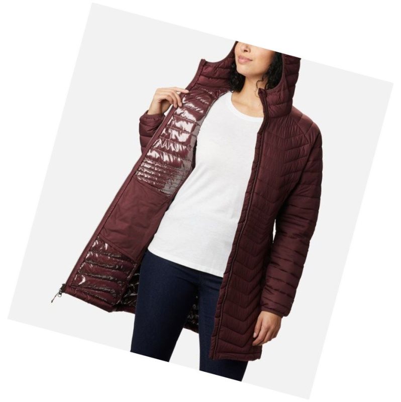 Columbia Powder Lite Mid Mont Kadın Bordo | 20395-FTUP