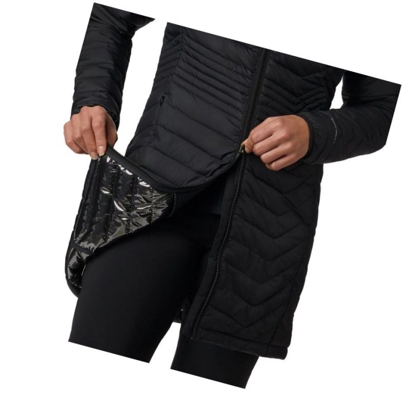 Columbia Powder Lite Mid Mont Kadın Siyah | 42065-UVCB