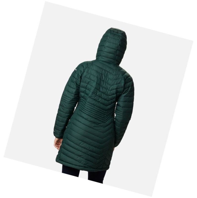 Columbia Powder Lite Mid Mont Kadın Yeşil | 10297-DNYA