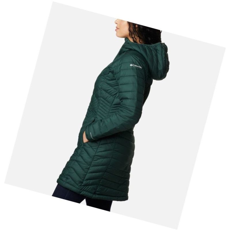 Columbia Powder Lite Mid Mont Kadın Yeşil | 10297-DNYA