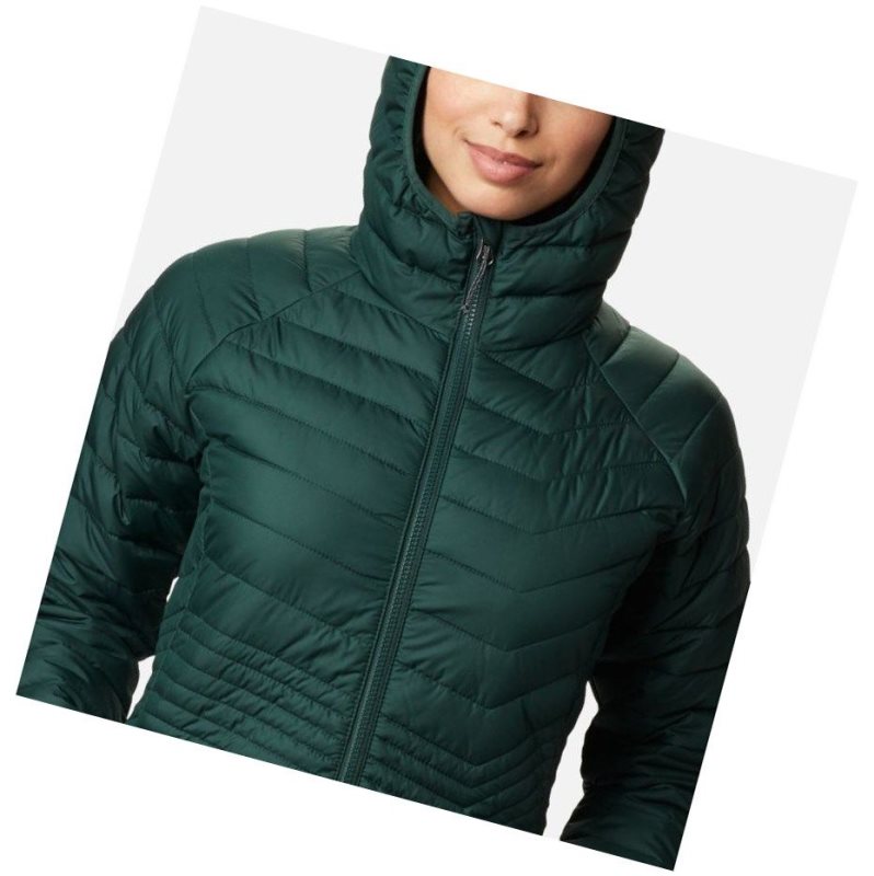 Columbia Powder Lite Mid Mont Kadın Yeşil | 10297-DNYA