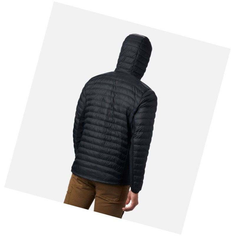 Columbia Powder Pass Hooded Mont Erkek Siyah | 50386-WVUE