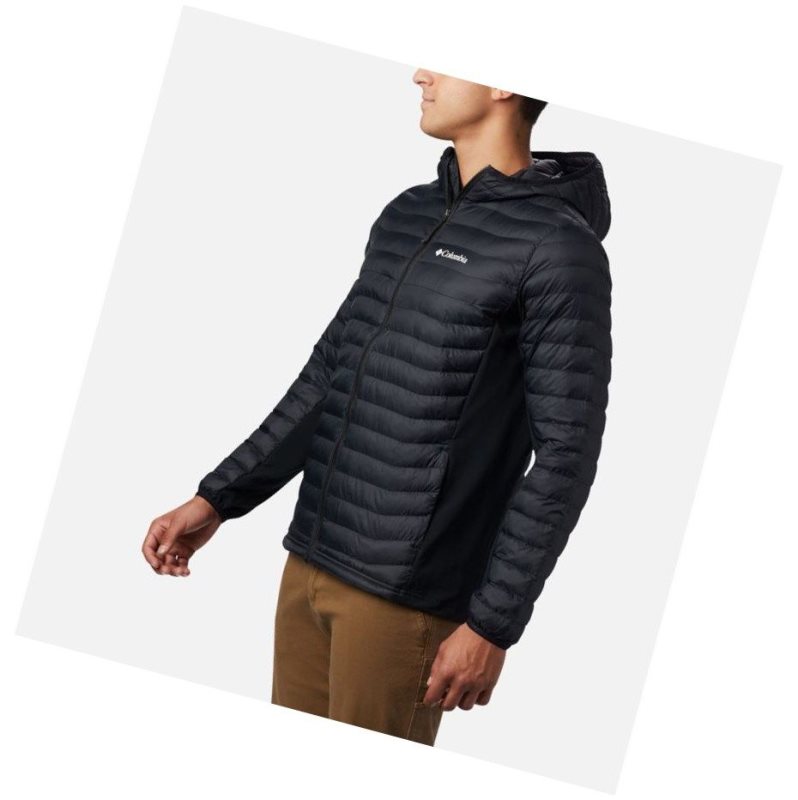 Columbia Powder Pass Hooded Mont Erkek Siyah | 50386-WVUE