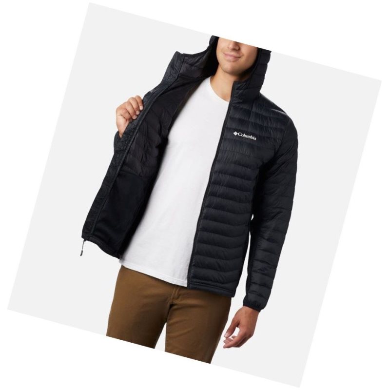 Columbia Powder Pass Hooded Mont Erkek Siyah | 50386-WVUE