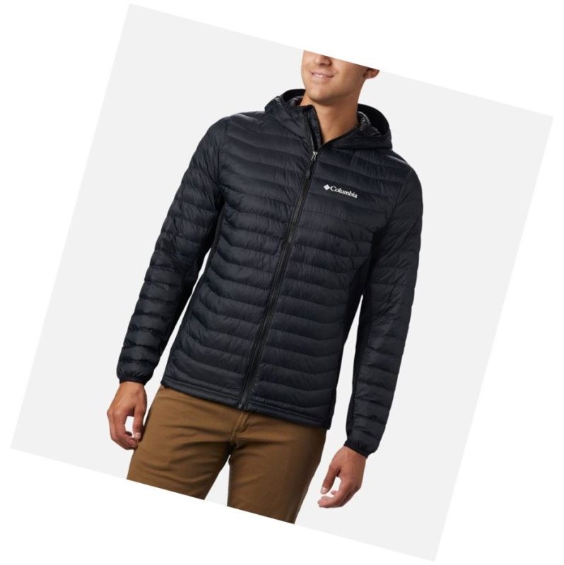 Columbia Powder Pass Hooded Mont Erkek Siyah | 50386-WVUE