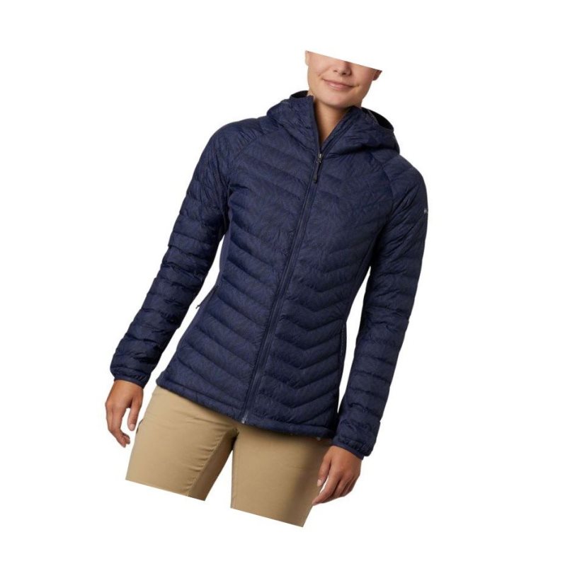 Columbia Powder Pass Hooded Mont Kadın Lacivert | 84092-PBNY