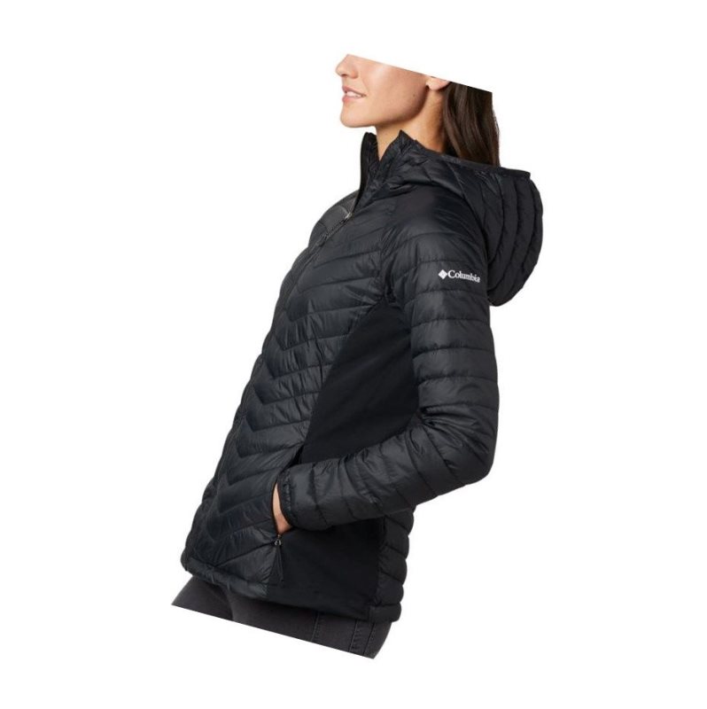 Columbia Powder Pass Hooded Mont Kadın Siyah | 68543-RHGZ