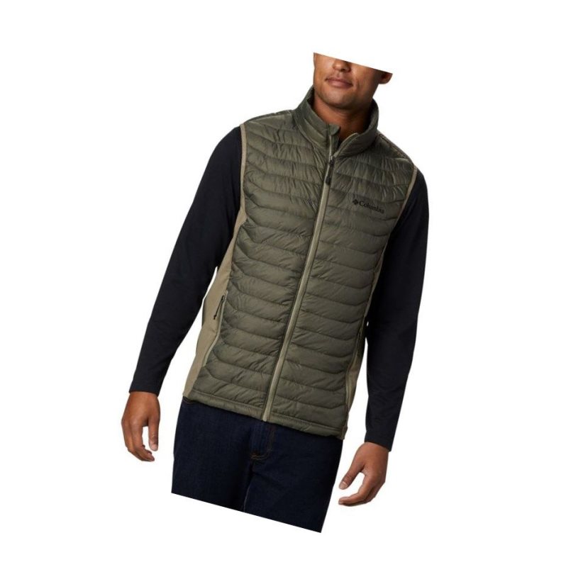 Columbia Powder Pass Tall Yelek Erkek Zeytin Yeşili | 21038-QWVP