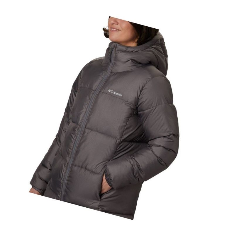 Columbia Puffect Mid Hooded Mont Kadın Gri | 37428-RIWD