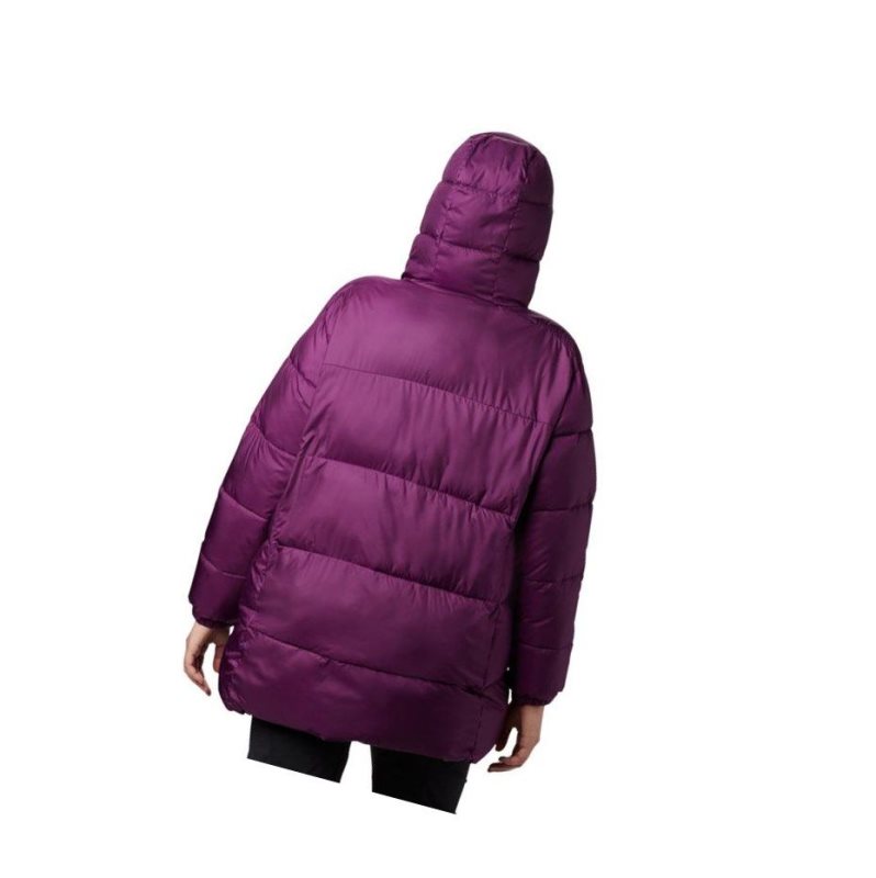 Columbia Puffect Mid Hooded Mont Kadın Mor | 20847-WHPZ