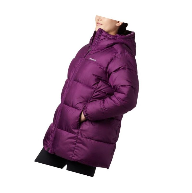 Columbia Puffect Mid Hooded Mont Kadın Mor | 20847-WHPZ