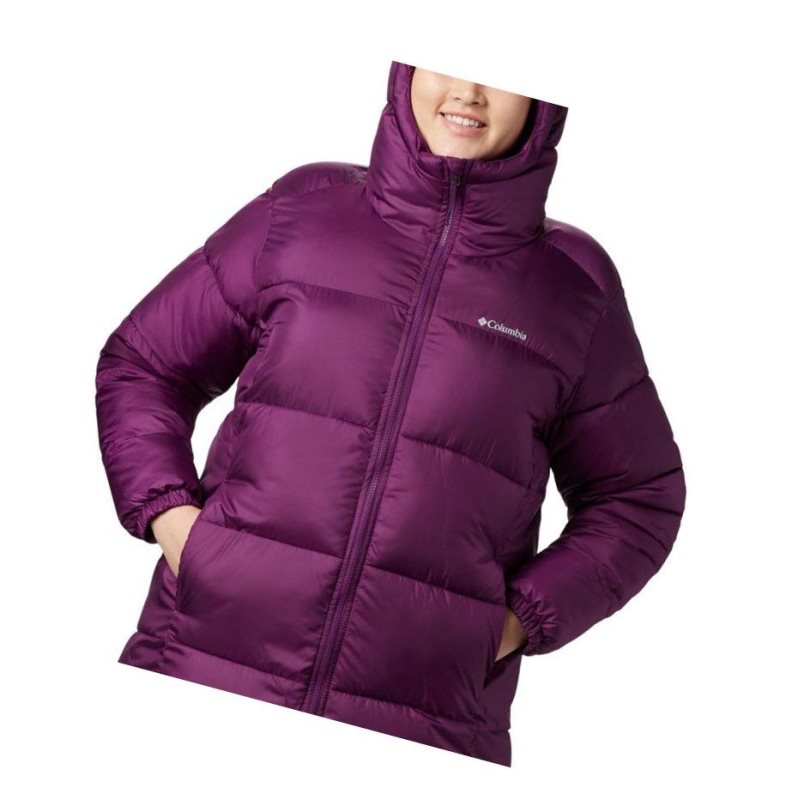 Columbia Puffect Mid Hooded Mont Kadın Mor | 20847-WHPZ