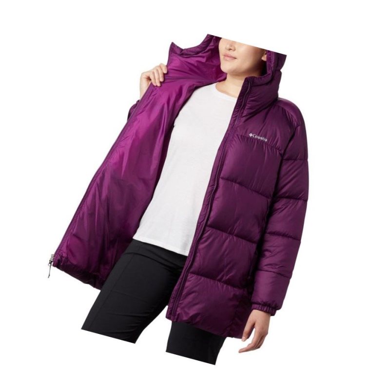 Columbia Puffect Mid Hooded Mont Kadın Mor | 20847-WHPZ