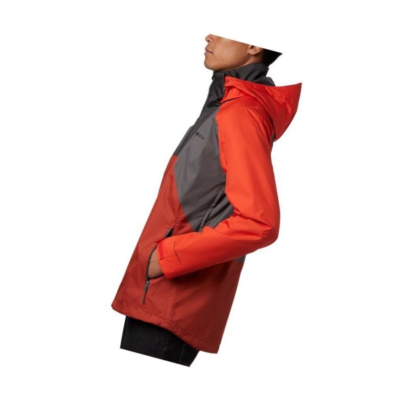 Columbia Rain Scape Big Mont Erkek Gri Kırmızı | 10286-JEFN