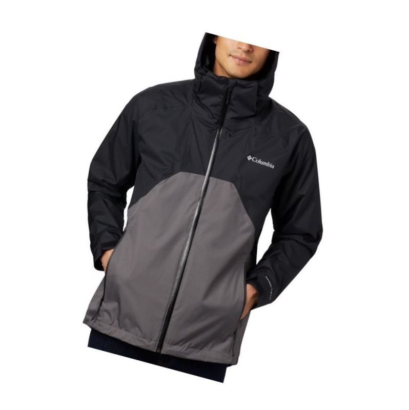 Columbia Rain Scape Big Mont Erkek Siyah Gri | 84370-NWZR