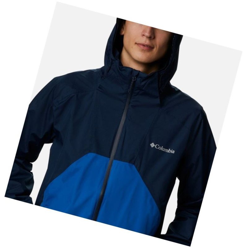 Columbia Rain Scape Mont Erkek Lacivert Açık Indigo | 84206-QHOZ